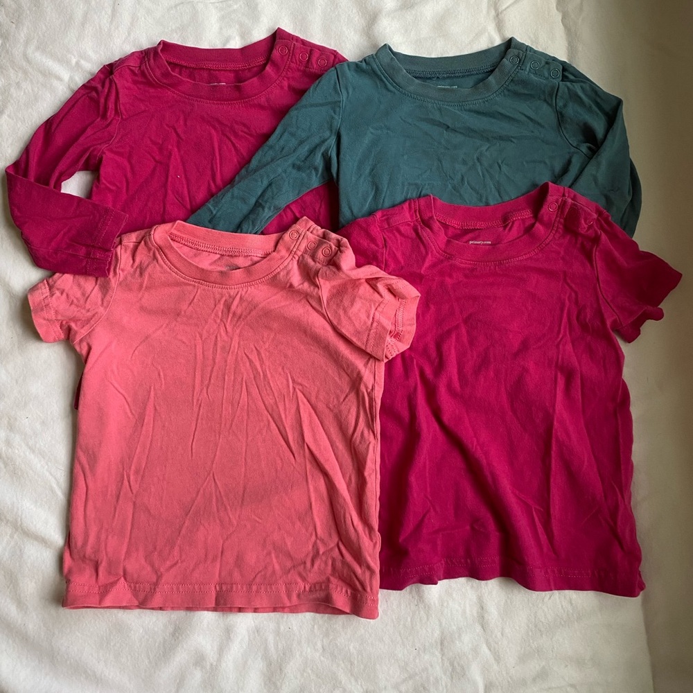 Lot of 4 Primary shirts size 12-18 months